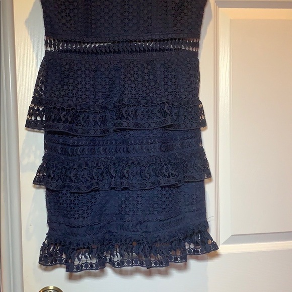 Romeo & Juliet Couture Navy Blue Dress - Picture 2 of 6